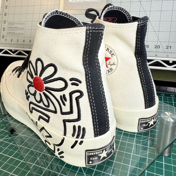 KEITH HARING EGRET®  |  CONVERSE™  |  ALL STAR 70 HI  |  M-10  W-12  |  NEW  | - Picture 8 of 16